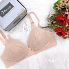 Áo lót Bầu và cho con ti Mom'sday Hàn Quốc kẻ vân MB11003 ( Màu Da)