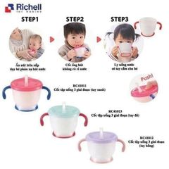 Cốc tập uống nước Richell 3 giai đoạn