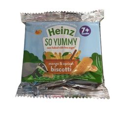 Bánh Quy Ăn Dặm Vị Xoài Và Mơ HEINZ 60g (Ít Đường)