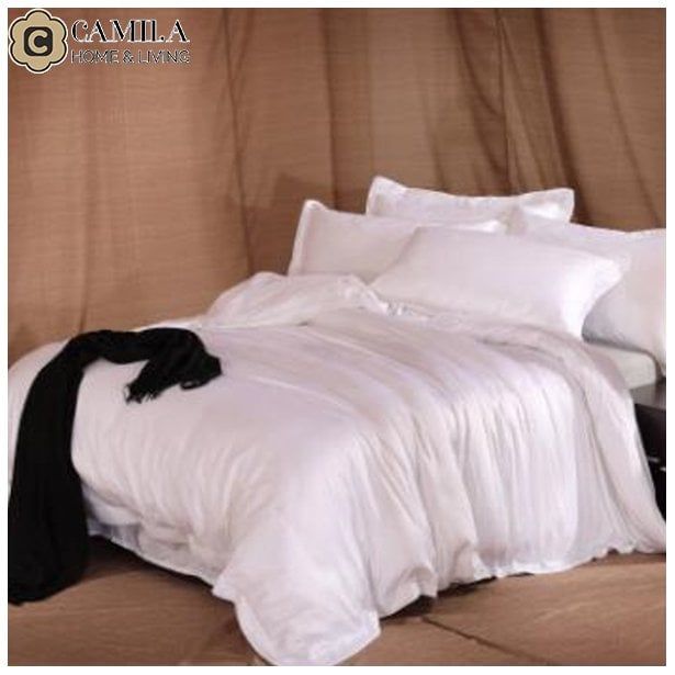 Bộ drap giường BAMBOO WHITE - CAMILA