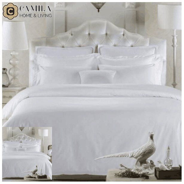 Bộ Ga trải CAMILA - Bed sheet +2PC+Duvet - Tencel Jacquard - White