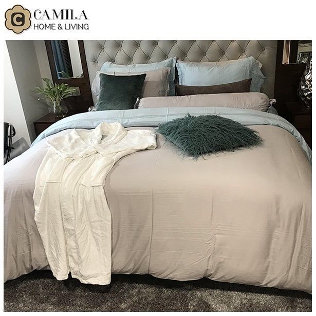 Bộ drap giường SOLID GREY + BROWNESS - CAMILA