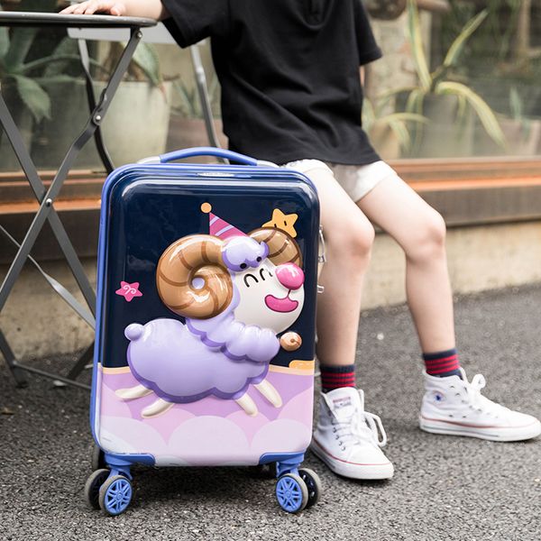  Vali kéo trẻ em BeddyBear Beddy Bear họa tiết con Cừu cho bé trai, bé gái từ 4 tuổi chống va đập, bánh xe xoay 360 độ - BJX-LV-002-CUU 