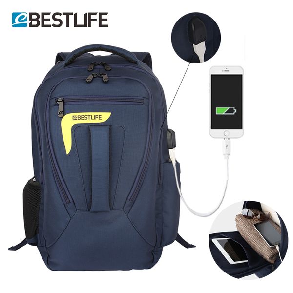  Balo du lịch BESTLIFE 15.6inch cao cấp nhiều ngăn tiện dụng có sạc usb ngăn laptop Kích thước: 49cm x 32cm x 18cm - BB-3287 