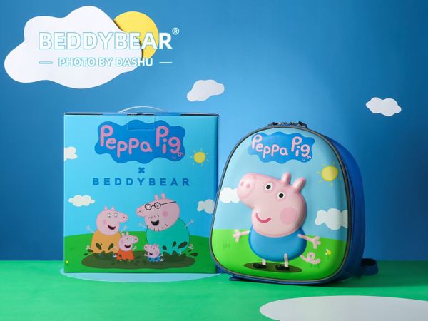  Balo Beddybear Chống thất lạc Heo Peppa Xanh dương dành cho bé mẫu giáo từ 02 tuổi-ZS-HEOXANH 