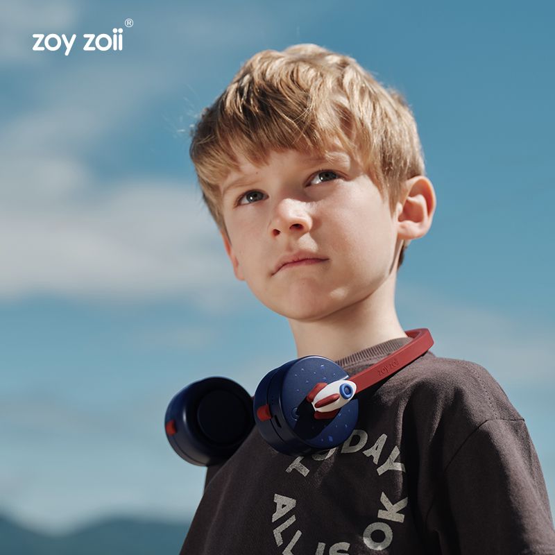  Quạt đeo cổ cho trẻ em Zoy Zoii - 3 cấp độ làm mát - Dung lượng pin lớn 1800 mAh cổng sạc Type C - Bảo hành 2 năm 