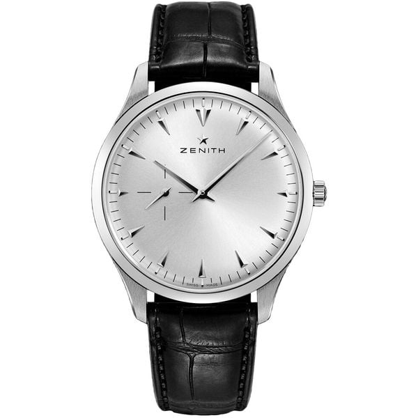 Zenith Mens Stainless Steel Leather 40mm