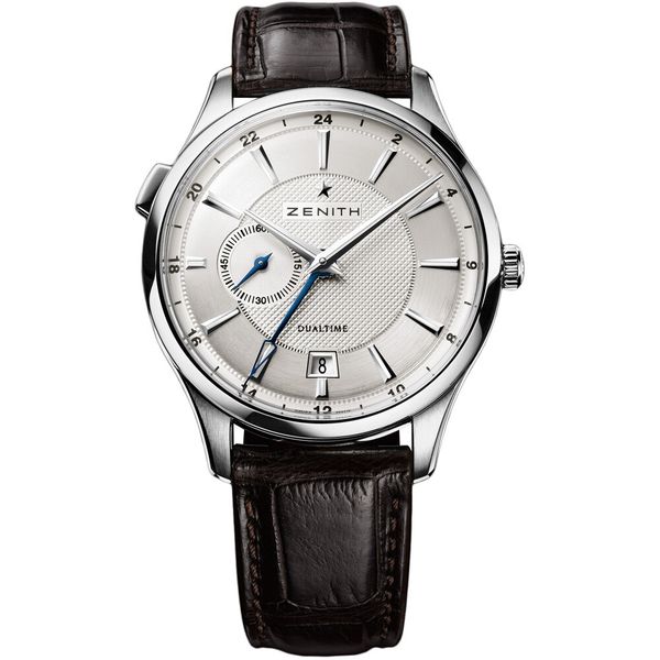 Zenith Mens Stainless Steel Leather 40mm