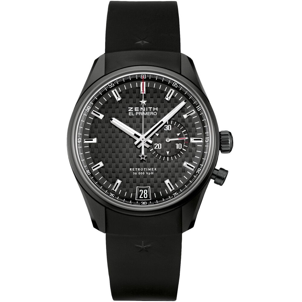 Zenith Mens 75.2030.4055/21.R580 Chronograph Rubber Black 42mm