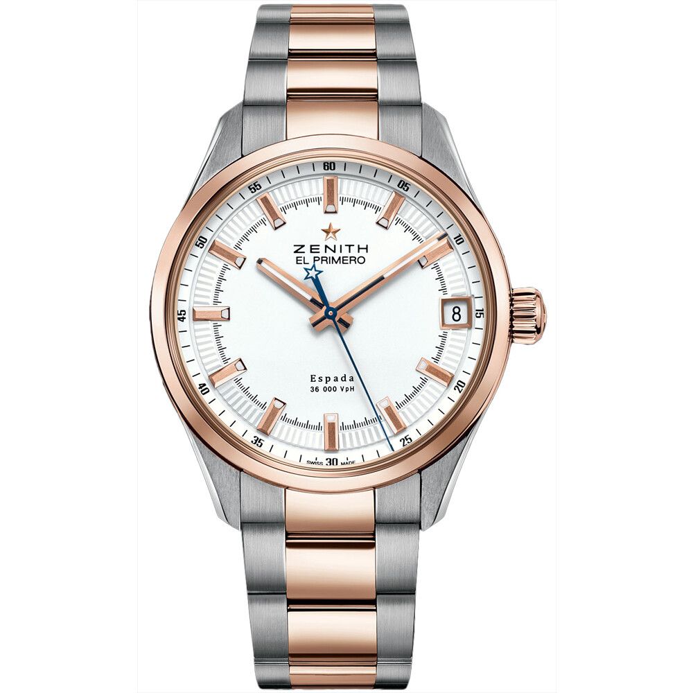 Zenith Mens Steel & Rose Gold 18kt Rose Gold 40mm