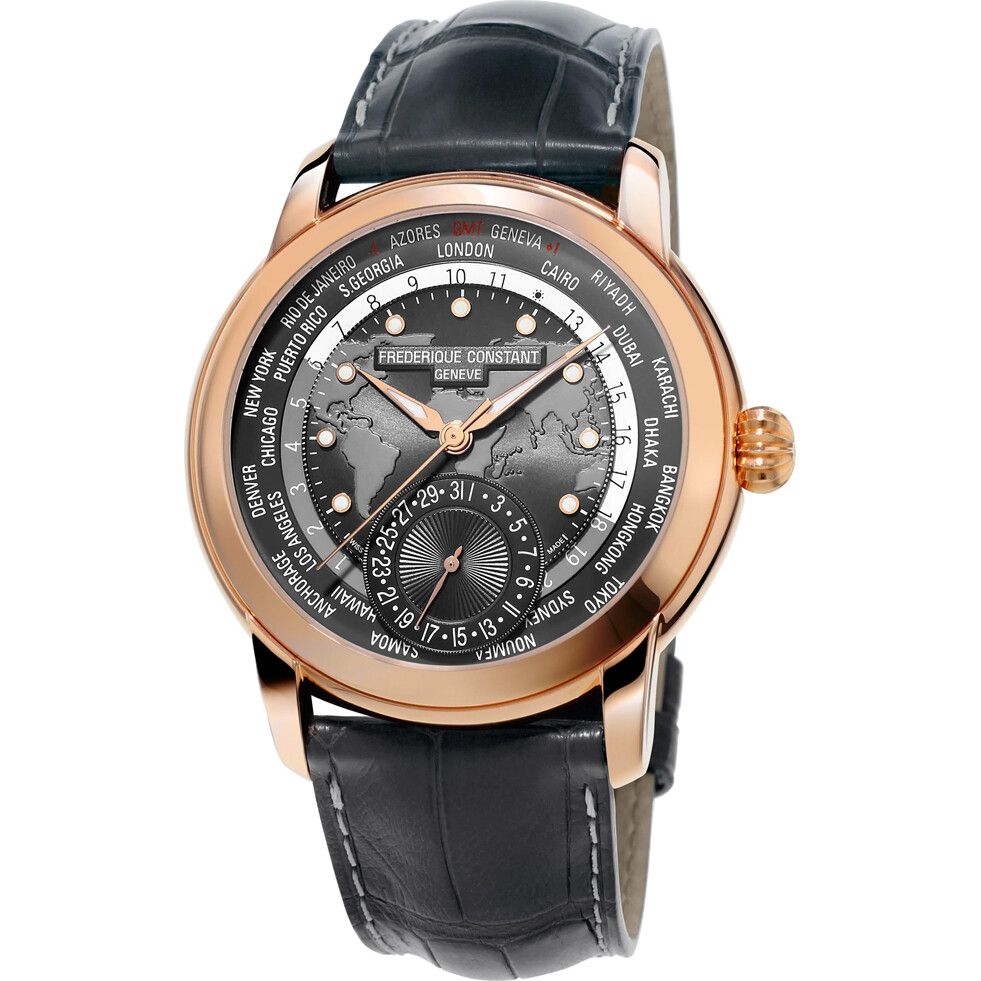 Frederique Constant FC-718DGWM4H4 Worldtimer Watch 42mm