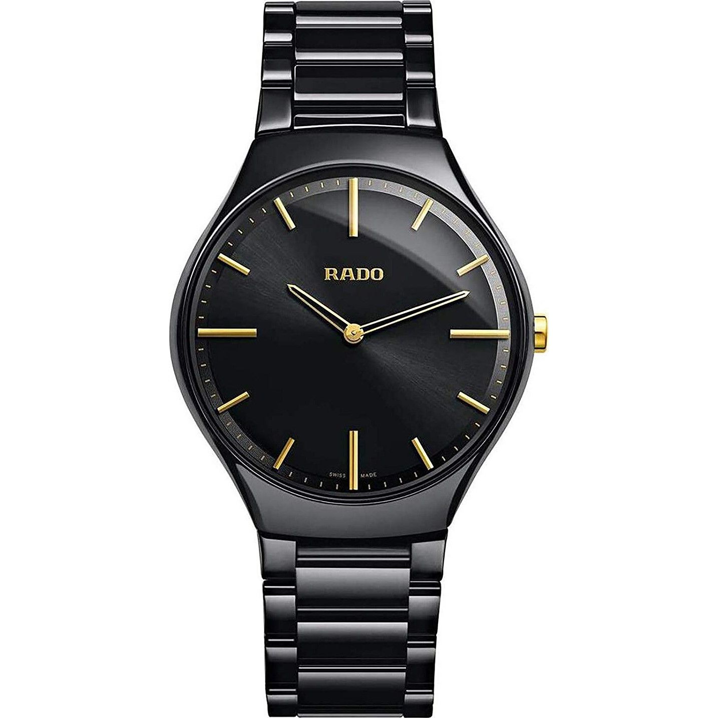 True Black Ceramic Dial Men's Watch 39mm