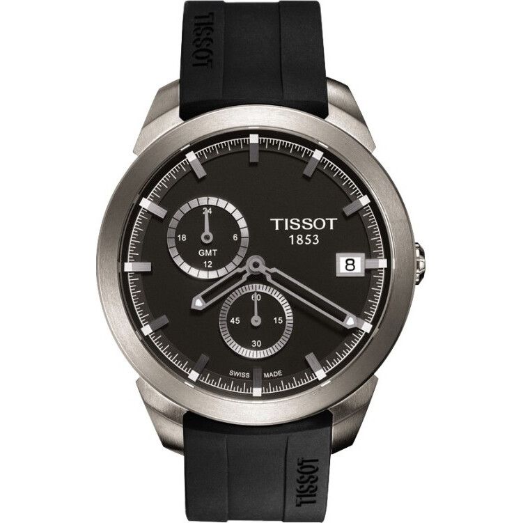 Tissot Titanium GMT T069.439.47.061.00 Black Dial Men's Watch 43mm