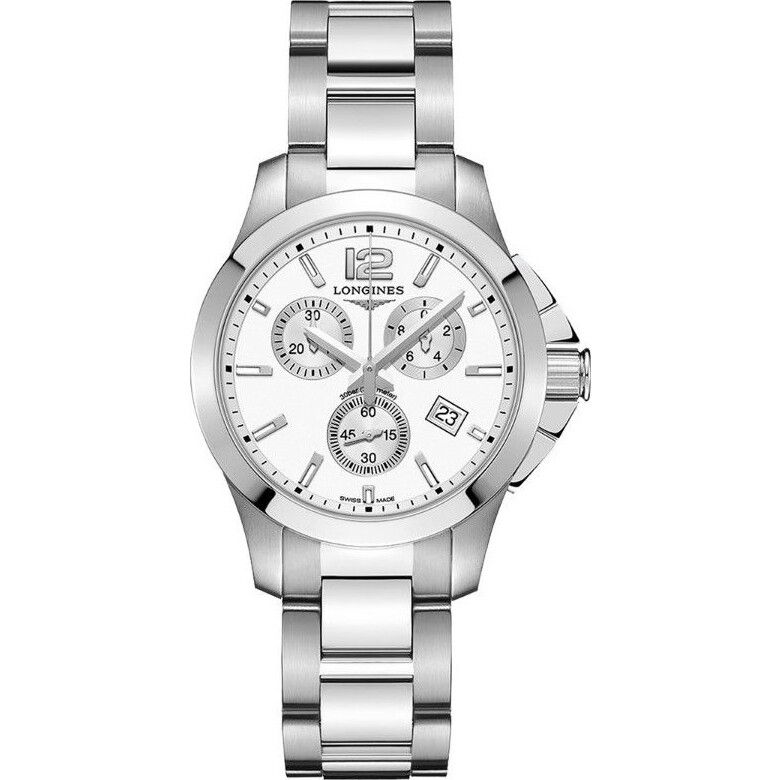 Longines Conquest L3.379.4.16.6 Chronograph Watch 36mm