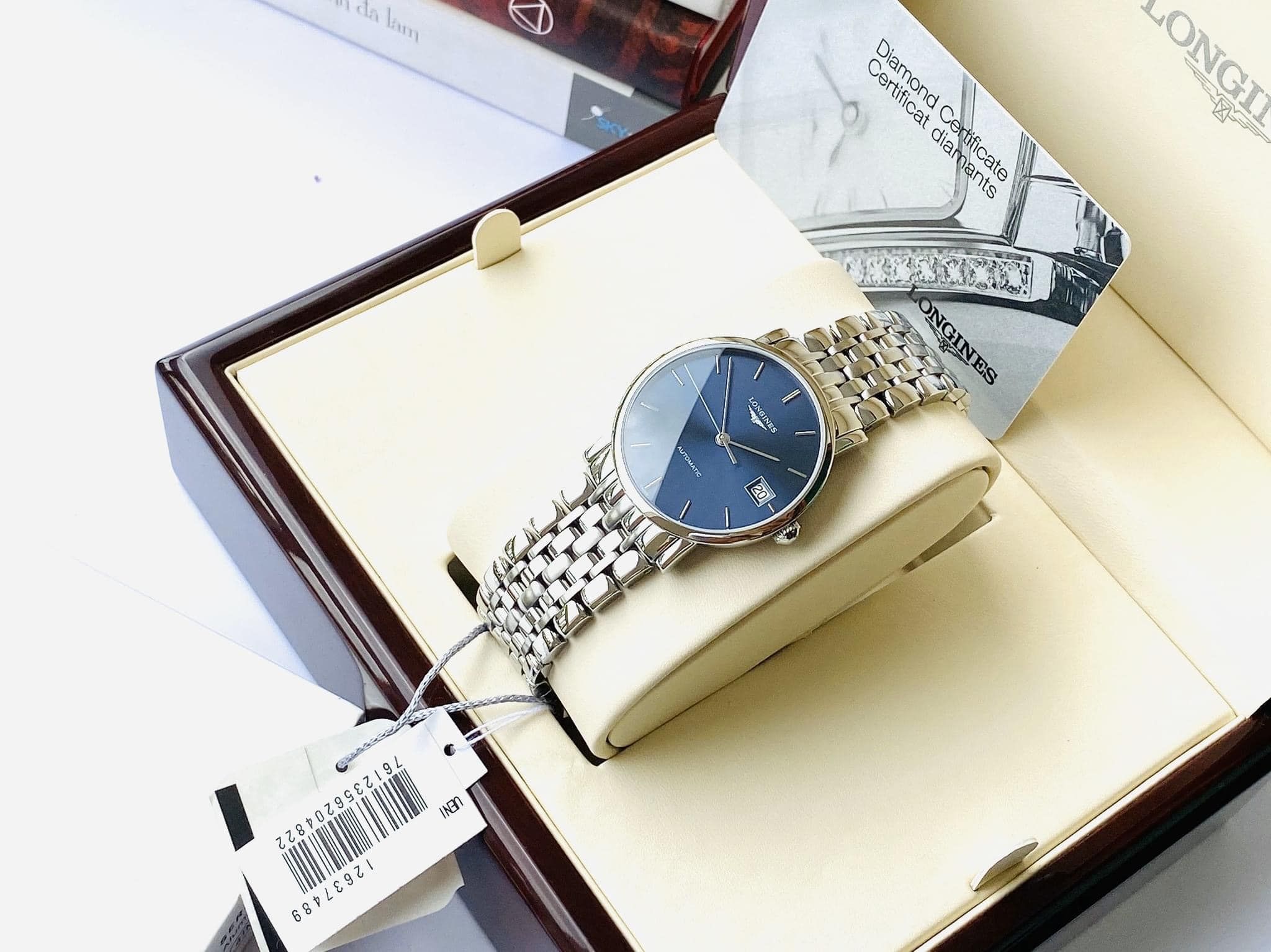 Longines Elegant L4.809.4.92.6 Blue Dial Watch 34.5mm