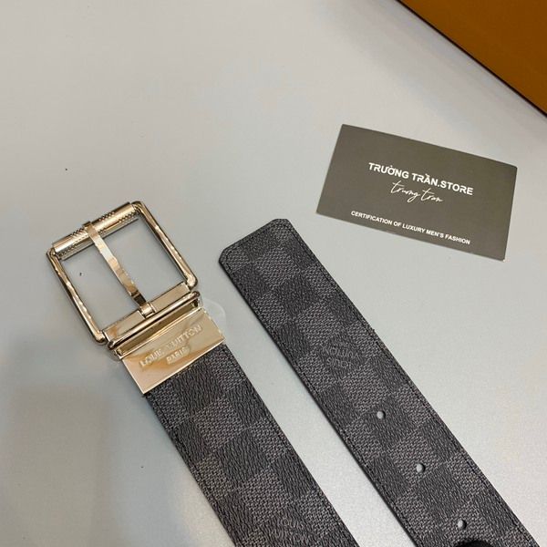 Louis Vuitton Damier Print 40MM Reversible Belt, Luxury