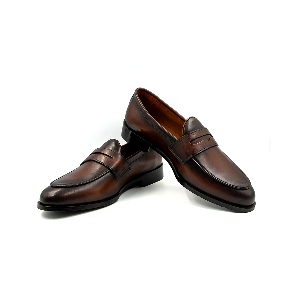 Giày Da Patina Nam Cao Cấp Không Dây Tomoyo TMN24802