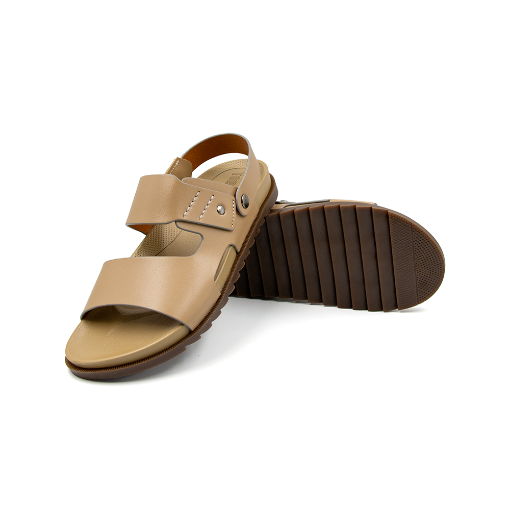 Sandal Tomoyo Da Bò Thật Đế Rãnh Chống Trượt TMS30109