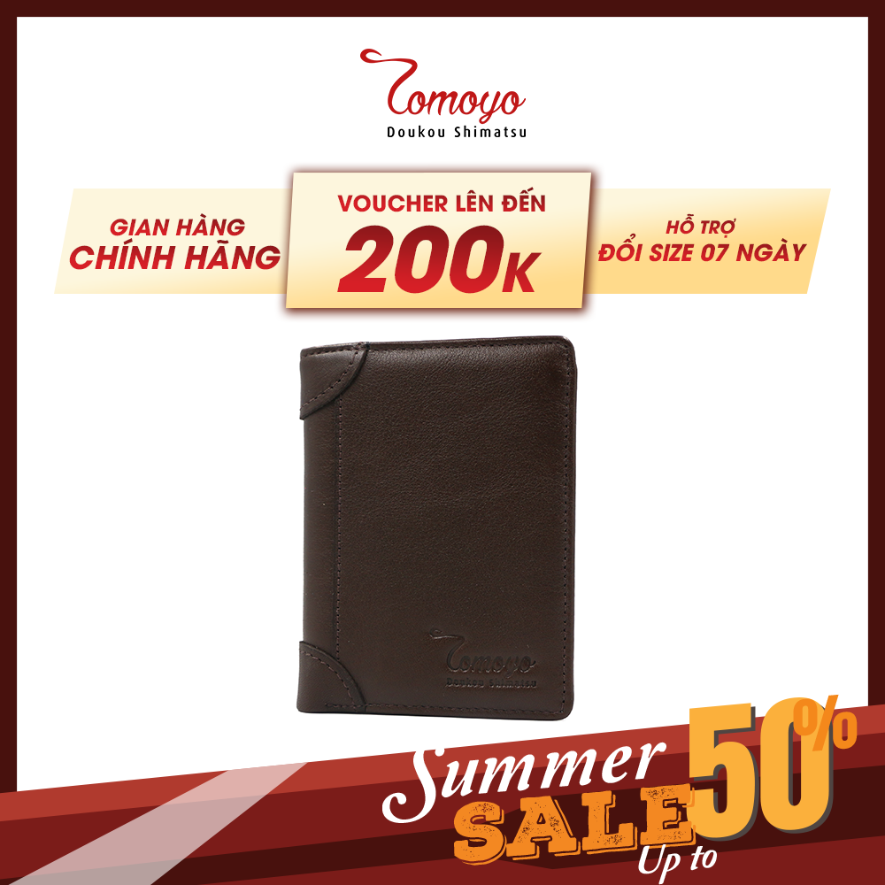 Ví Đứng Da Bò Nam - Dáng Dọc TOMOYO TVD00102