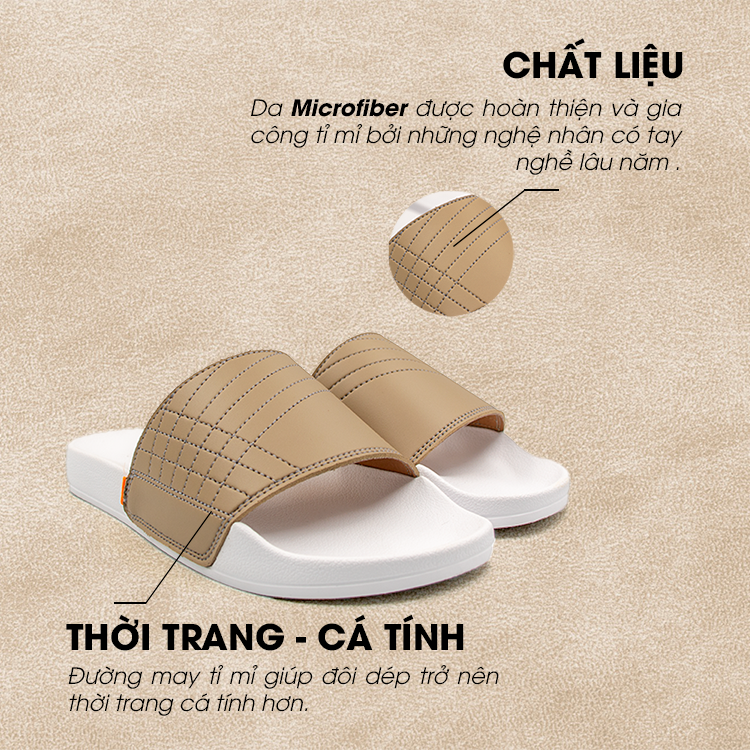 Tomoyo Dép Quai Ngang Da Microfiber Siêu Nhẹ TMD31509