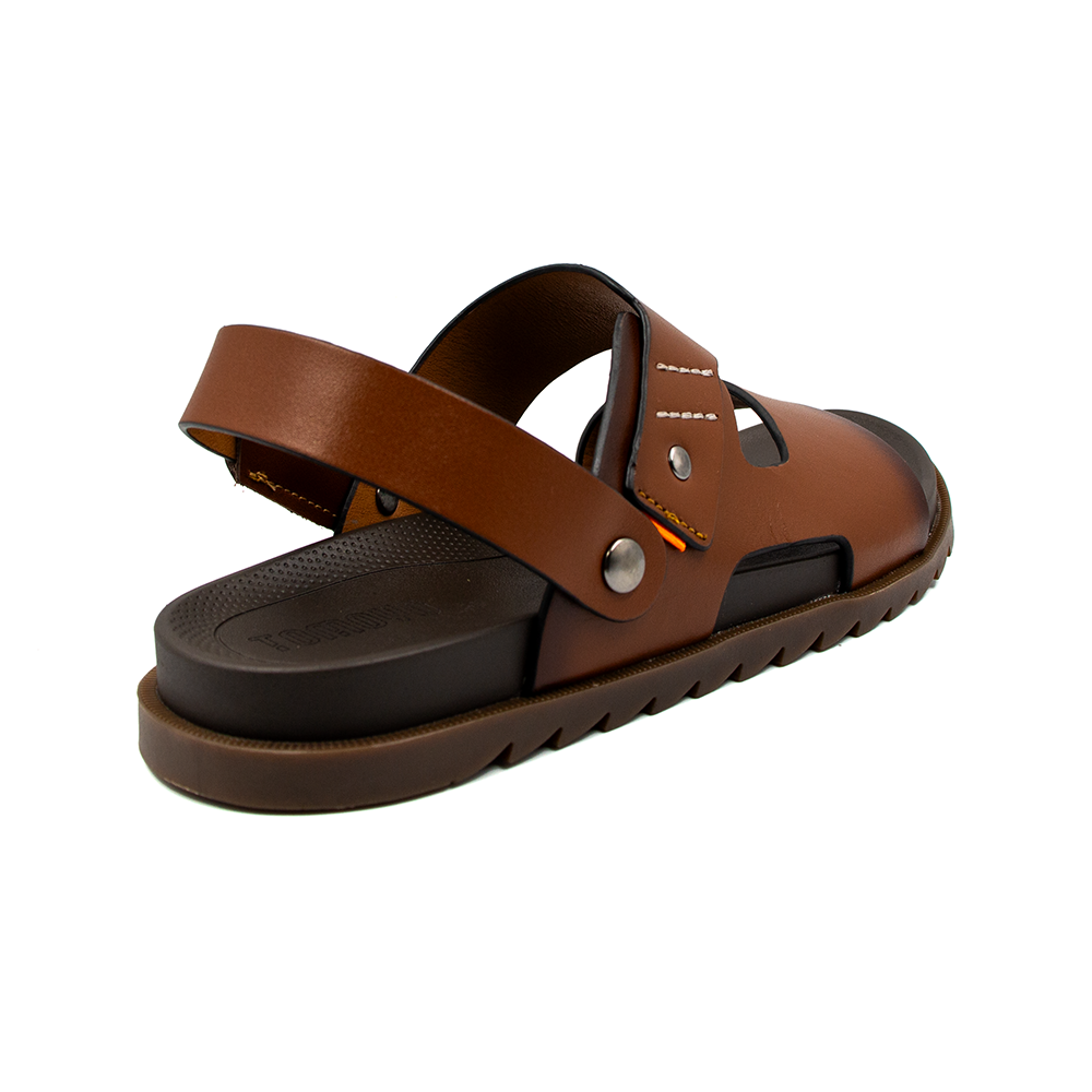 Sandal Tomoyo Da Bò Thật Đế Rãnh Chống Trượt TMS30103