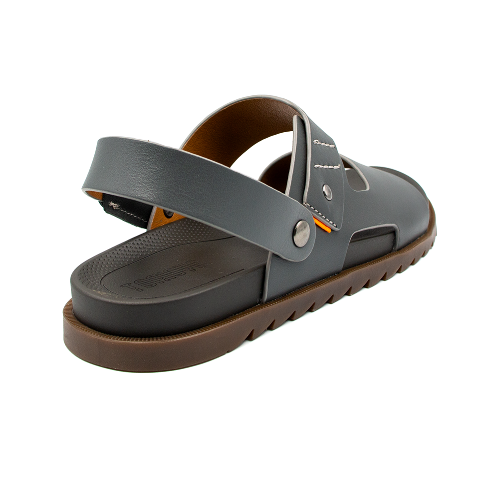 Sandal Tomoyo Da Bò Thật Đế Rãnh Chống Trượt TMS30100