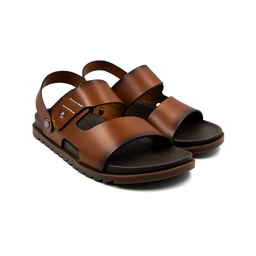Sandal Tomoyo Da Bò Thật Đế Rãnh Chống Trượt TMS30103