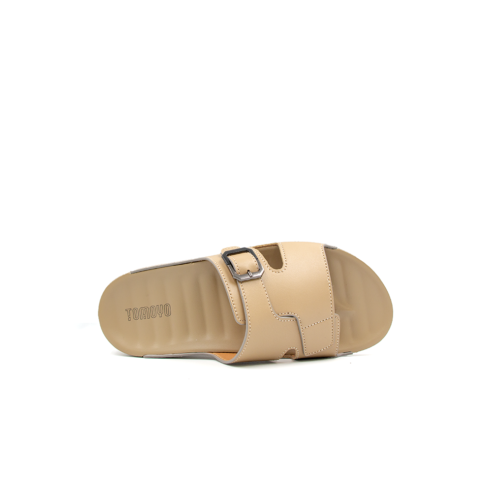 Dép Quai Ngang Nam Da Bò Nappa Cao Cấp Tomoyo TMD30709