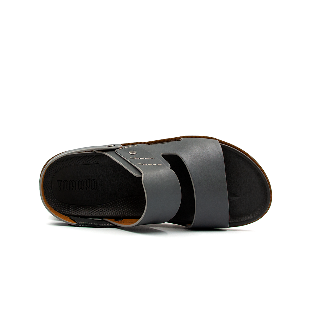 Sandal Tomoyo Da Bò Thật Đế Rãnh Chống Trượt TMS30100
