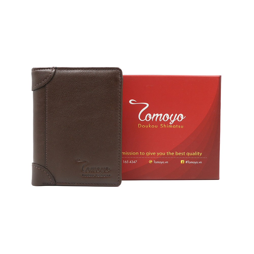 Ví Đứng Da Bò Nam - Dáng Dọc TOMOYO TVD00102