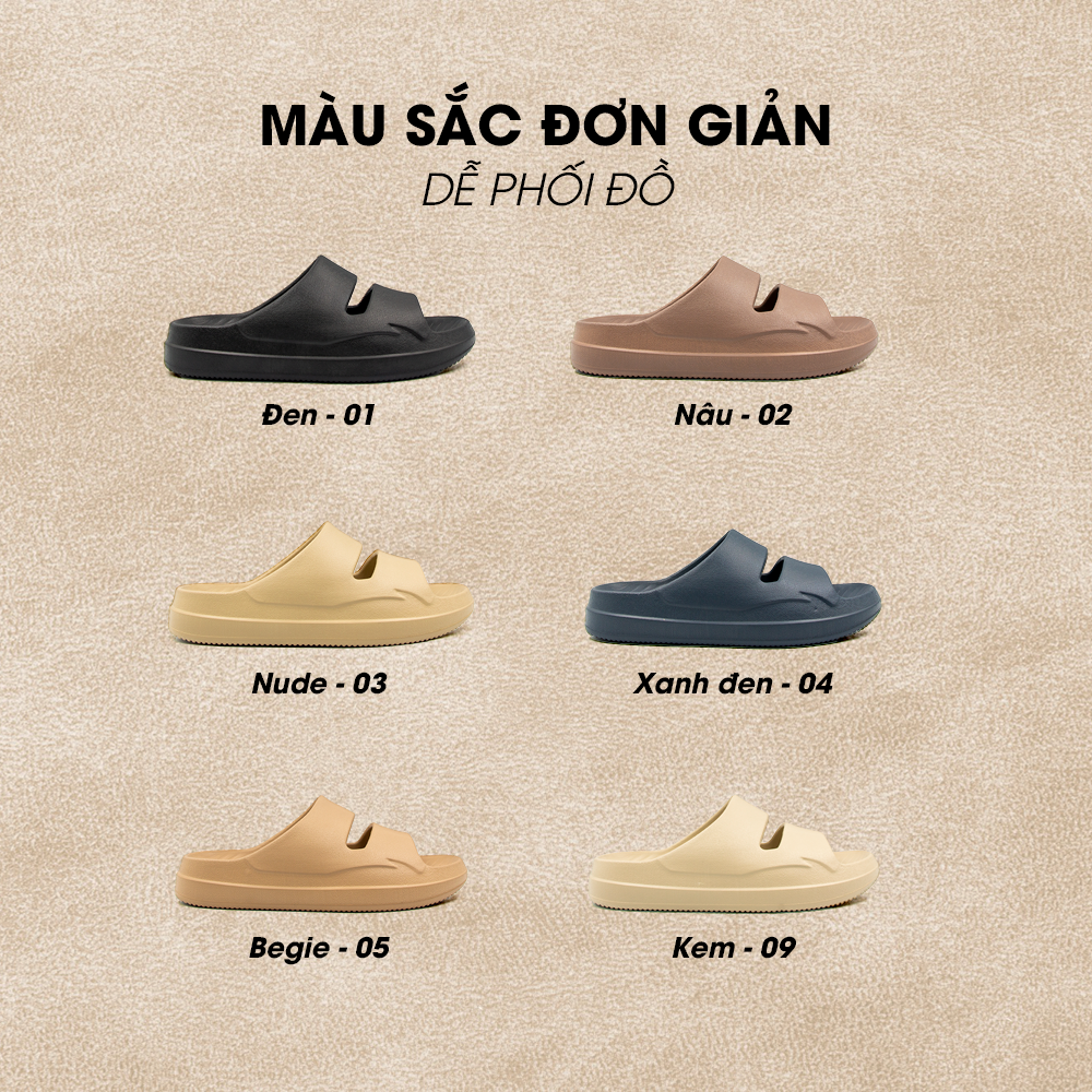 Dép Quai Ngang Thời Trang Unisex – Đế Dày, Mềm Mại, Chống Trượt