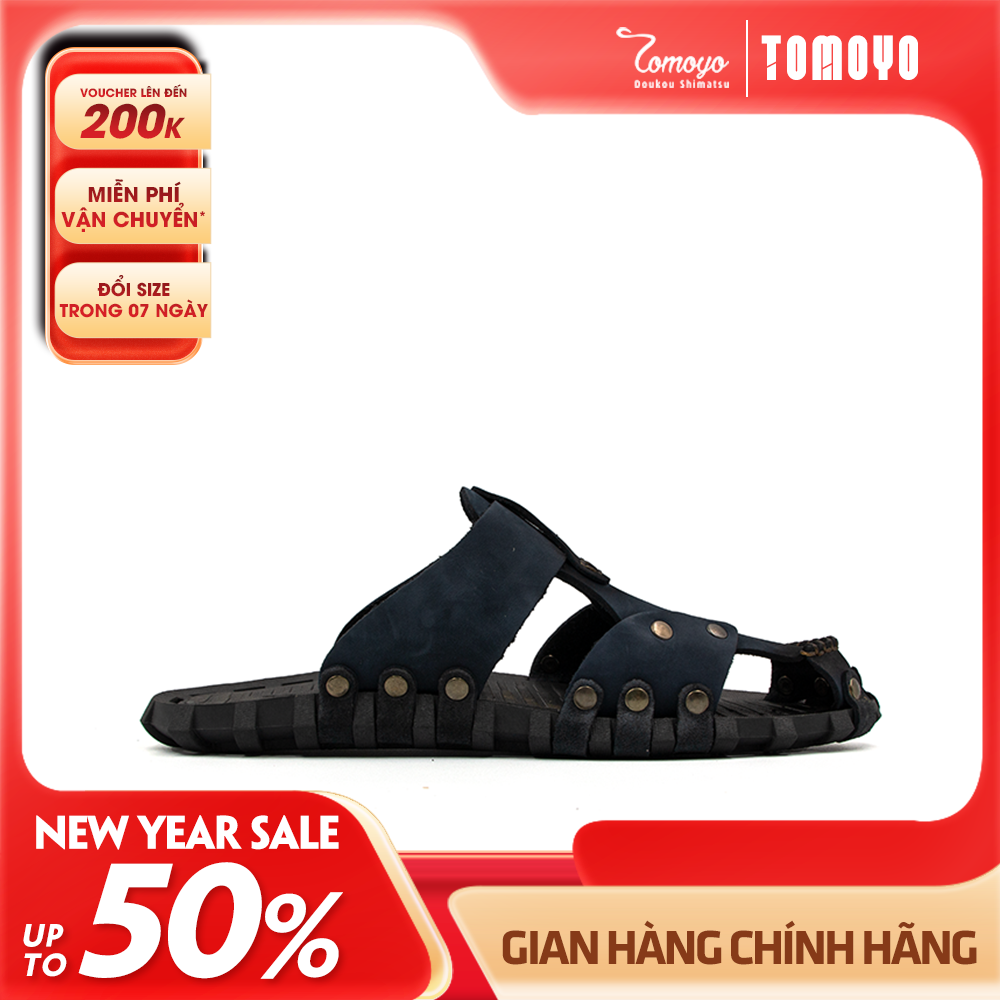 Dép Rọ Nam Da Bò Thật Tomoyo TMD10304