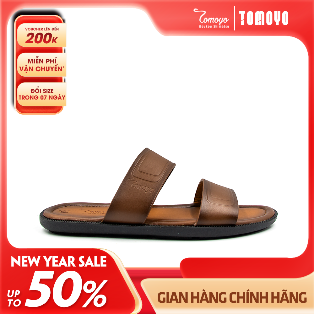Dép Nam Da Bò Thật Tomoyo TMD10703