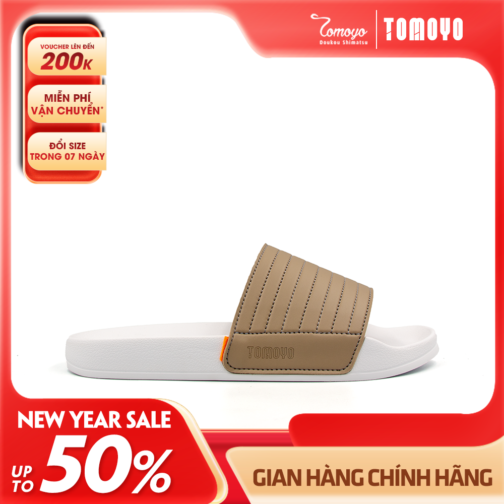 Tomoyo Dép Quai Ngang Da Microfiber Siêu Nhẹ TMD31109