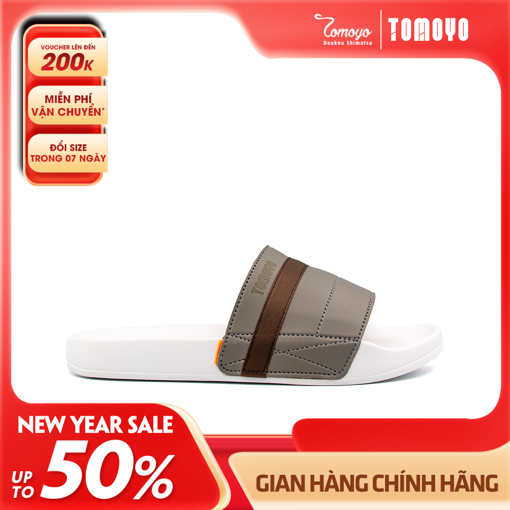 Tomoyo Dép Quai Ngang Da Microfiber Siêu Nhẹ TMD31204
