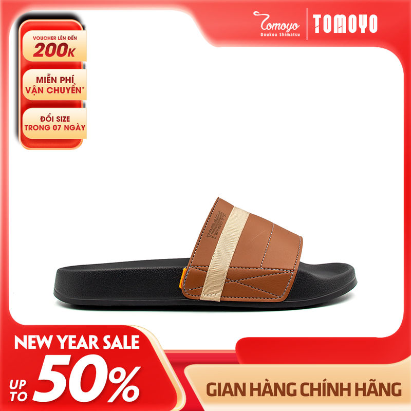 Tomoyo Dép Quai Ngang Da Microfiber Siêu Nhẹ TMD31303