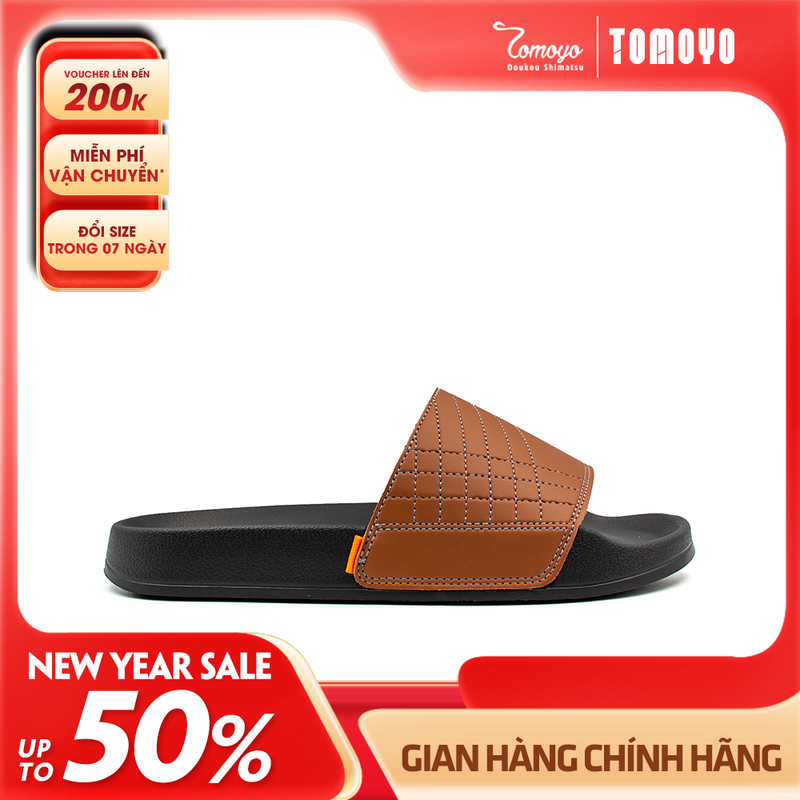 Tomoyo Dép Quai Ngang Da Microfiber Siêu Nhẹ TMD31403