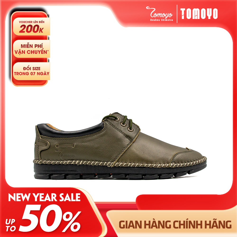 Giày Da Nam Đế May Siêu Êm Tomoyo TMN21008