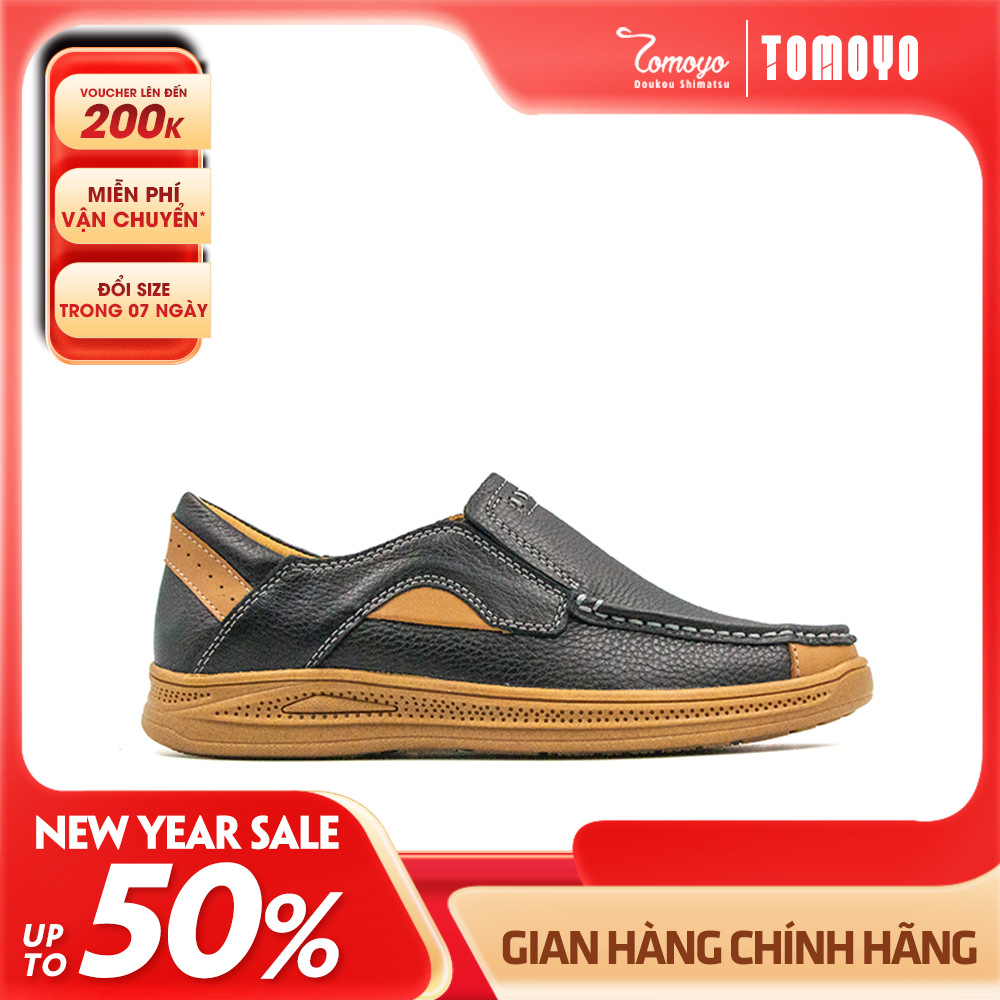 Giày Lười Nam Da Bò Thật Cao Cấp Tomoyo TMN23601