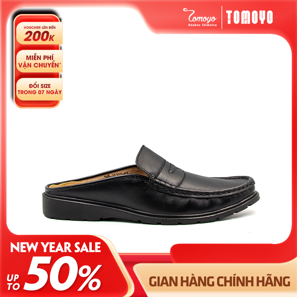 Giày Sục (Mule Shoes) Nam Da Thật Kiểu Dáng Thanh Lịch Tomoyo TMN24101