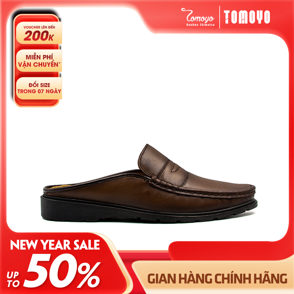 Giày Sục (Mule Shoes) Nam Da Thật Kiểu Dáng Thanh Lịch Tomoyo TMN24102