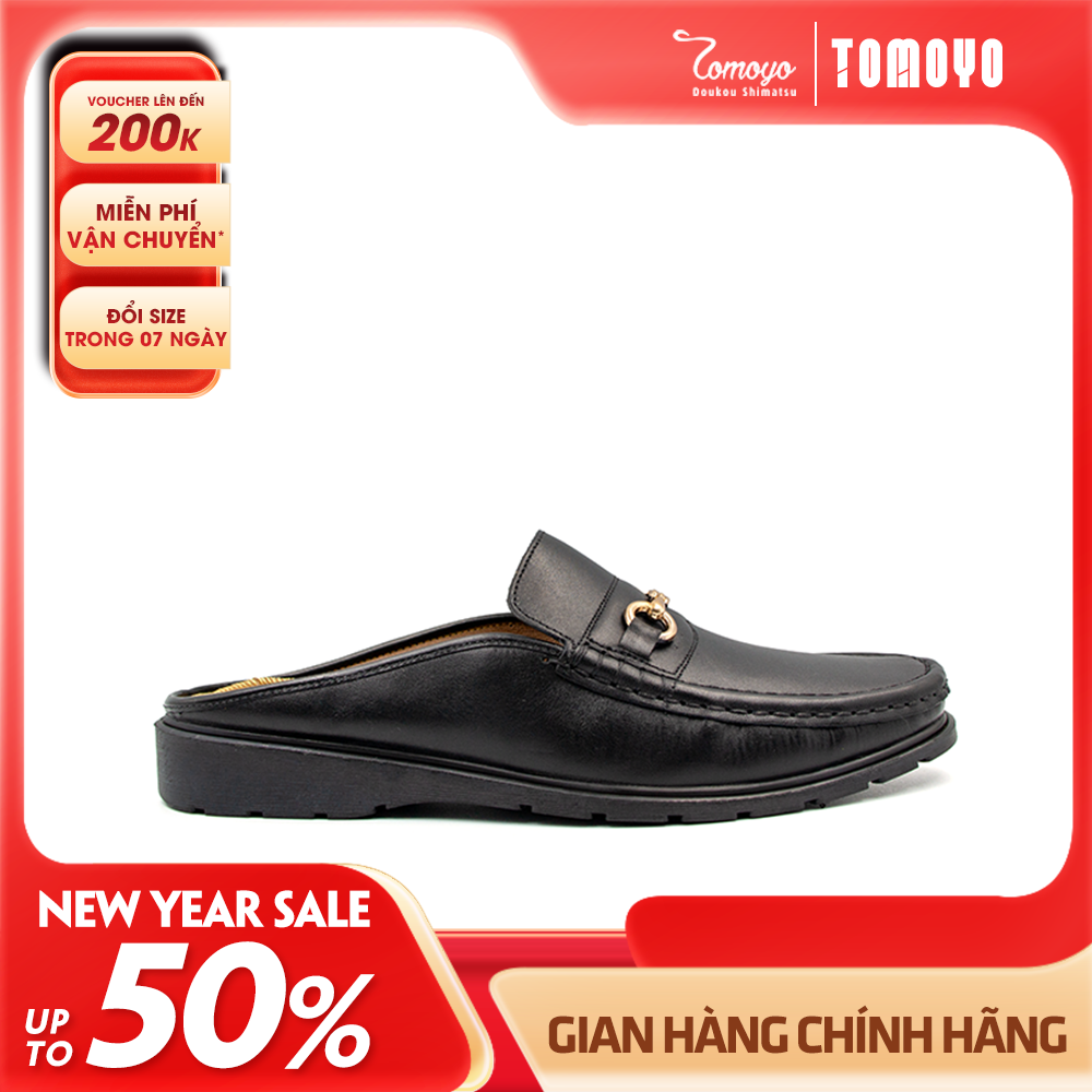 Giày Sục (Mule Shoes) Nam Da Thật Kiểu Dáng Thanh Lịch Tomoyo TMN24201