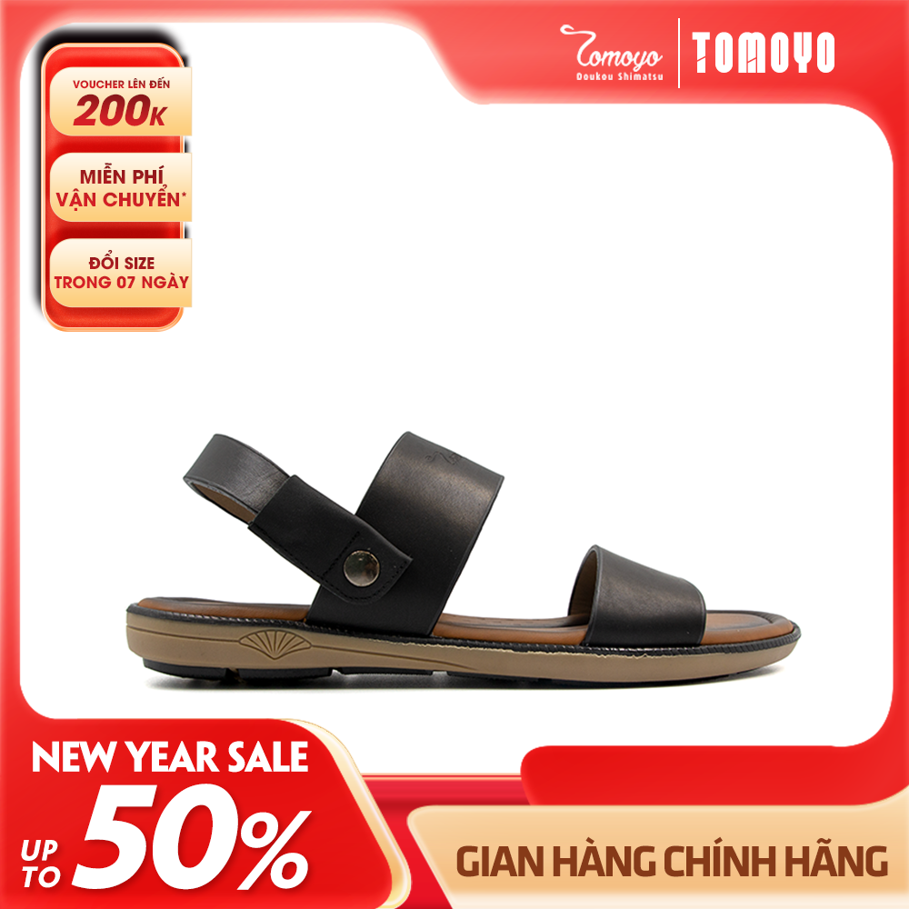 Dép Sandal Nam Da Bò Cao Cấp Tomoyo TMS09501