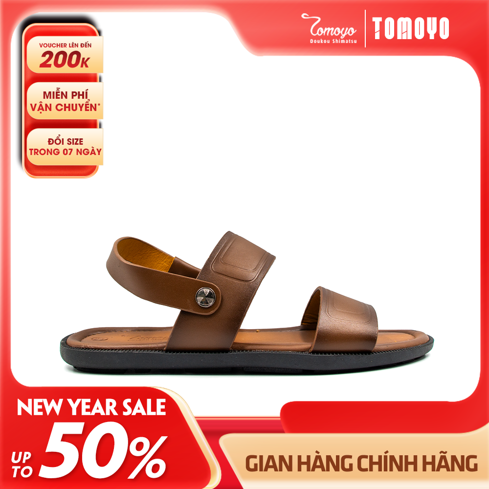 Sandal/Dép Nam Da Bò Thật Tomoyo TMS10703