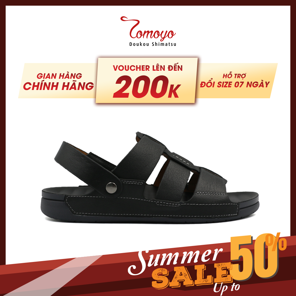 TOMOYO Sandal Da Nam Cao Cấp – TMS30001 | Bản Lĩnh & Tối Giản