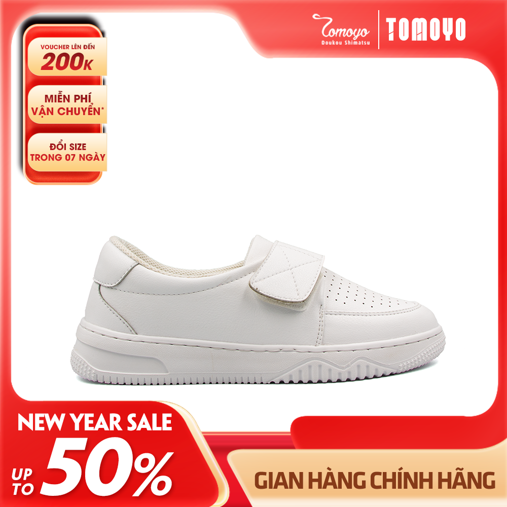 Giày Sneaker Nữ TOMOYO Da Microfiber Quai Dán TMW32807