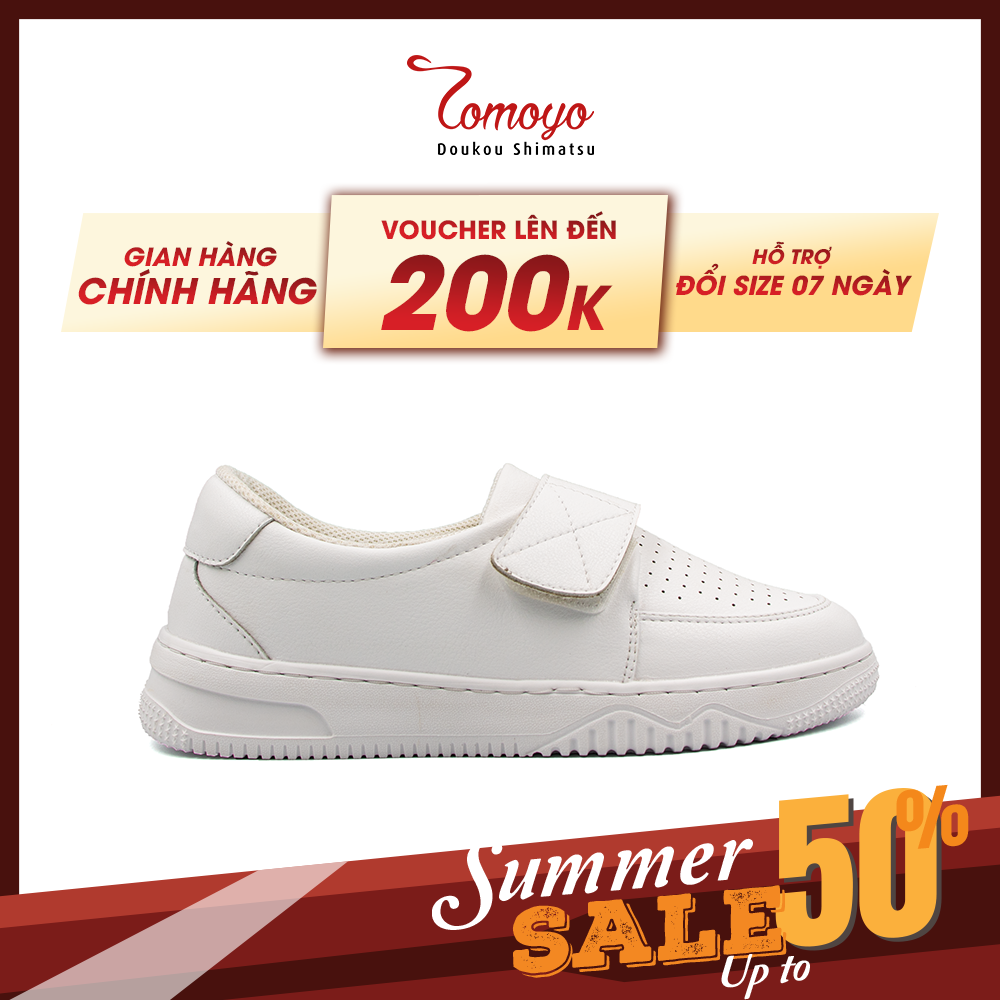 Giày Sneaker Nữ TOMOYO Da Microfiber Quai Dán TMW32807