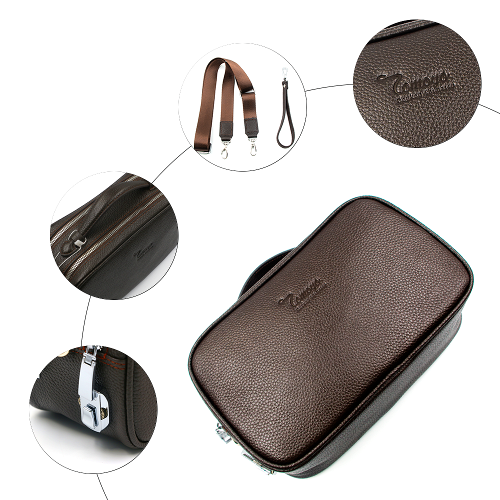 Túi Golf Cầm Tay Có Khoá - Dây Đeo Chéo Tháo Rời TOMOYO TVG00102