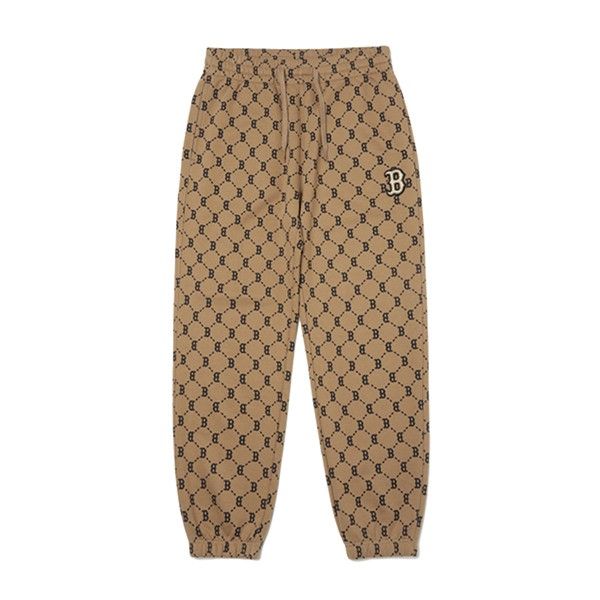  0455 - HÀNG CHÍNH HÃNG - Quần Training Pant MLB Monogram New York Yankees --- Màu CREAM --- *Authentic* 