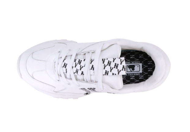  0112 - HÀNG CHÍNH HÃNG - GIÀY SNEAKER MLB CHUNKY NEW YORK MONOGRAM LT - *BLACK LOGO* - 2021** - Code: 32SHCM011 